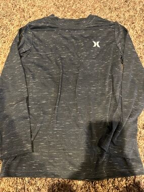 Hurley Men’s Dark Navy Heather Long-Sleeve Shirt
